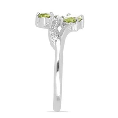 BUY STERLING SILVER PERIDOT GEMSTONE STYLISH RING